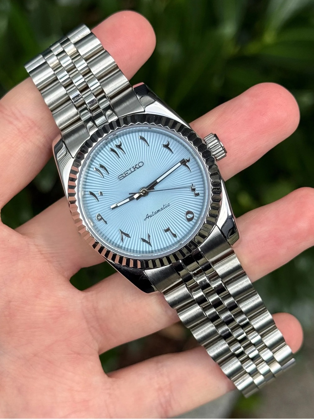 Seiko Mod: Baby Blue Arabic